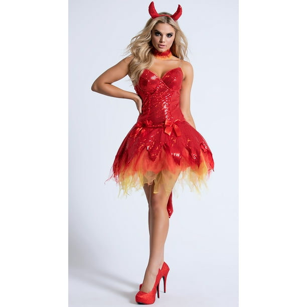 Devil Cat Sequin Tail All Kinds Fancy Dress Halloween 